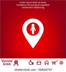 man on pin icon