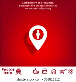 man on pin icon