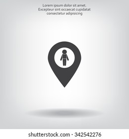 man on pin icon