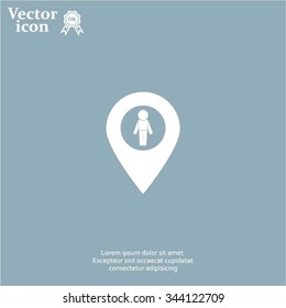 man on pin icon