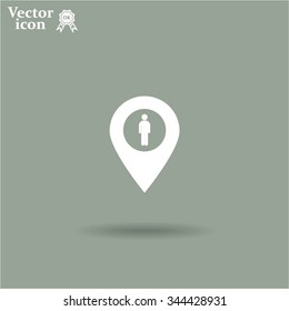 man on pin icon