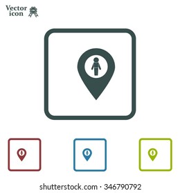 man on pin icon