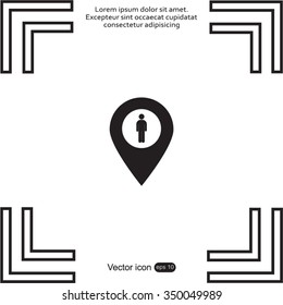 man on pin icon