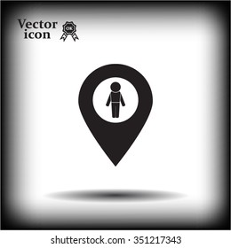 man on pin icon