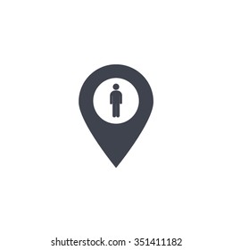 man on pin icon
