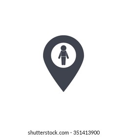 man on pin icon