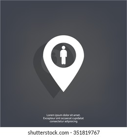 man on pin icon