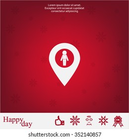 man on pin icon