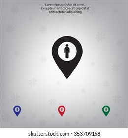 man on pin icon