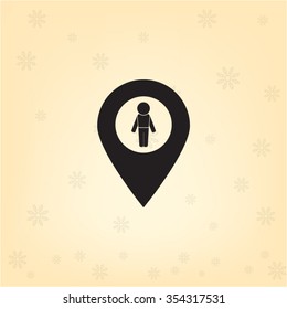 man on pin icon