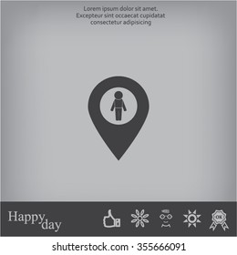 man on pin icon