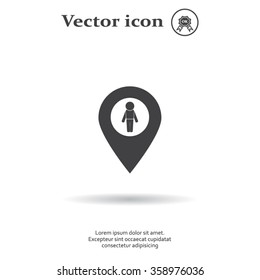 man on pin icon