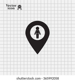 man on pin icon