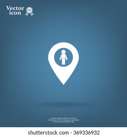 man on pin icon
