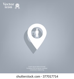 man on pin icon