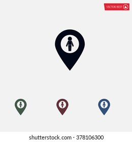 man on pin icon