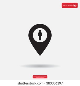man on pin icon