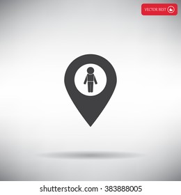 man on pin icon