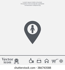 man on pin icon