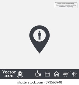 man on pin icon