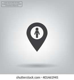 man on pin icon