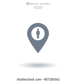 man on pin icon