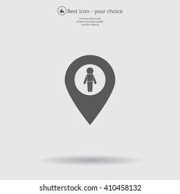 man on pin icon