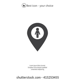 man on pin icon