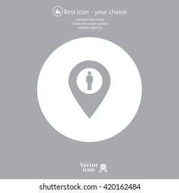 man on pin icon