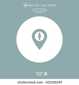 man on pin icon