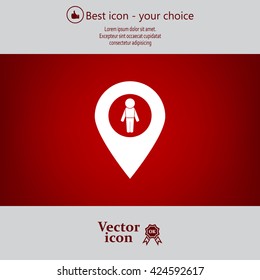 man on pin icon