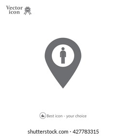 man on pin icon