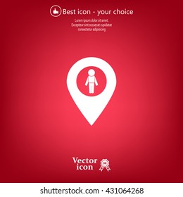 man on pin icon