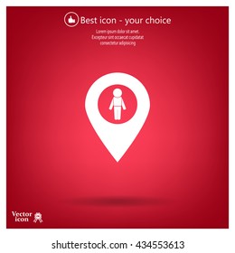 man on pin icon