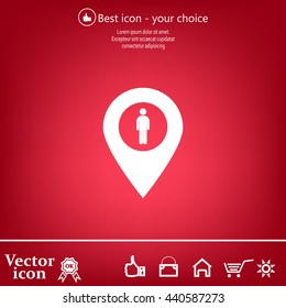 man on pin icon