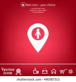 man on pin icon