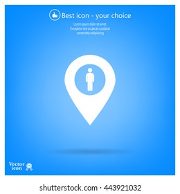 man on pin icon