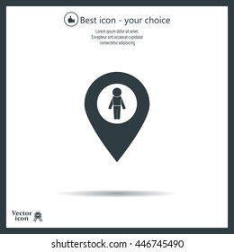man on pin icon