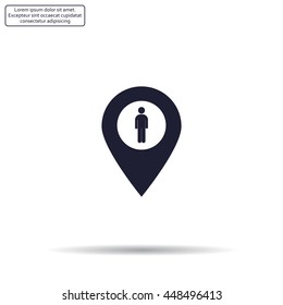 man on pin icon