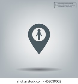 man on pin icon