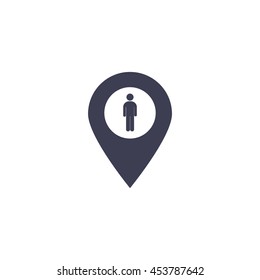 man on pin icon