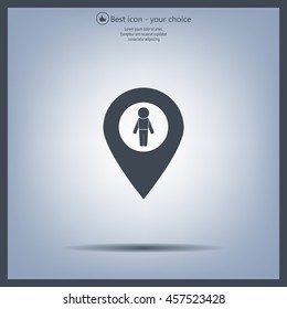 man on pin icon