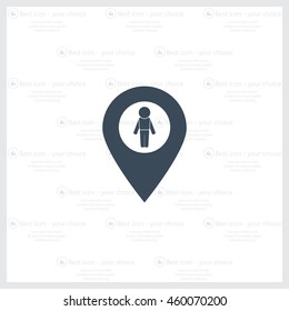 man on pin icon