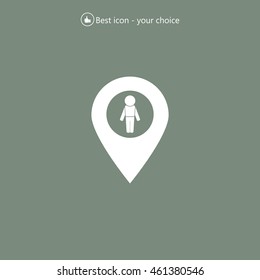 man on pin icon
