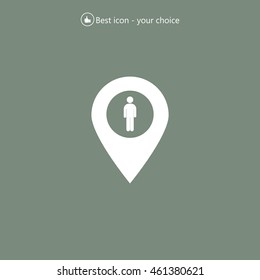 man on pin icon