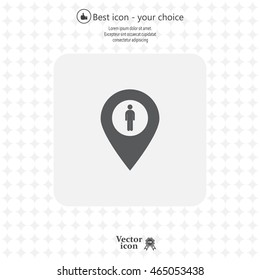 man on pin icon