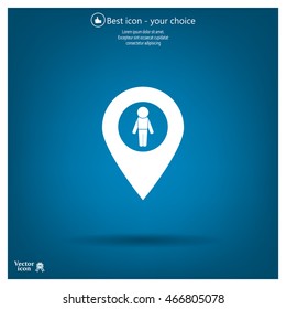 man on pin icon