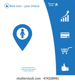 man on pin icon