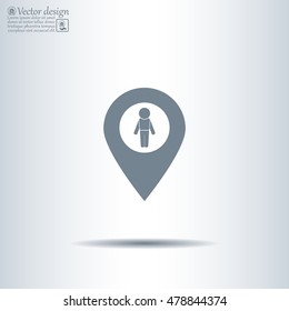 man on pin icon