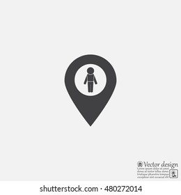 man on pin icon